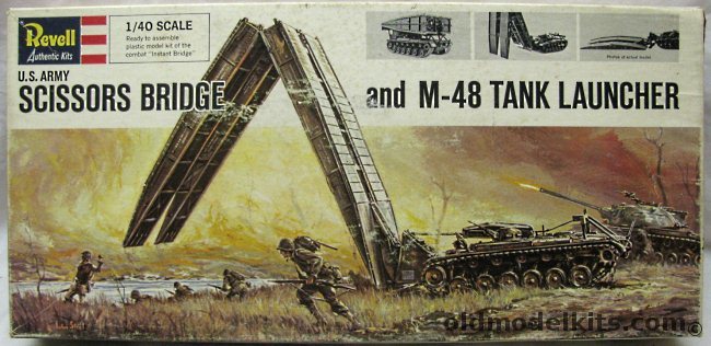 Revell 1/40 US Army Scissors Bridge and M-48 Tank Launcher, H558-300 plastic model kit